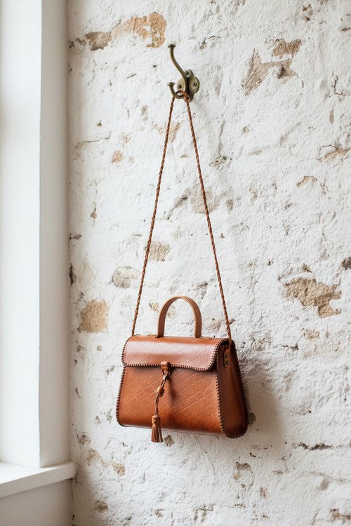 Bag on Whitewashed Wall