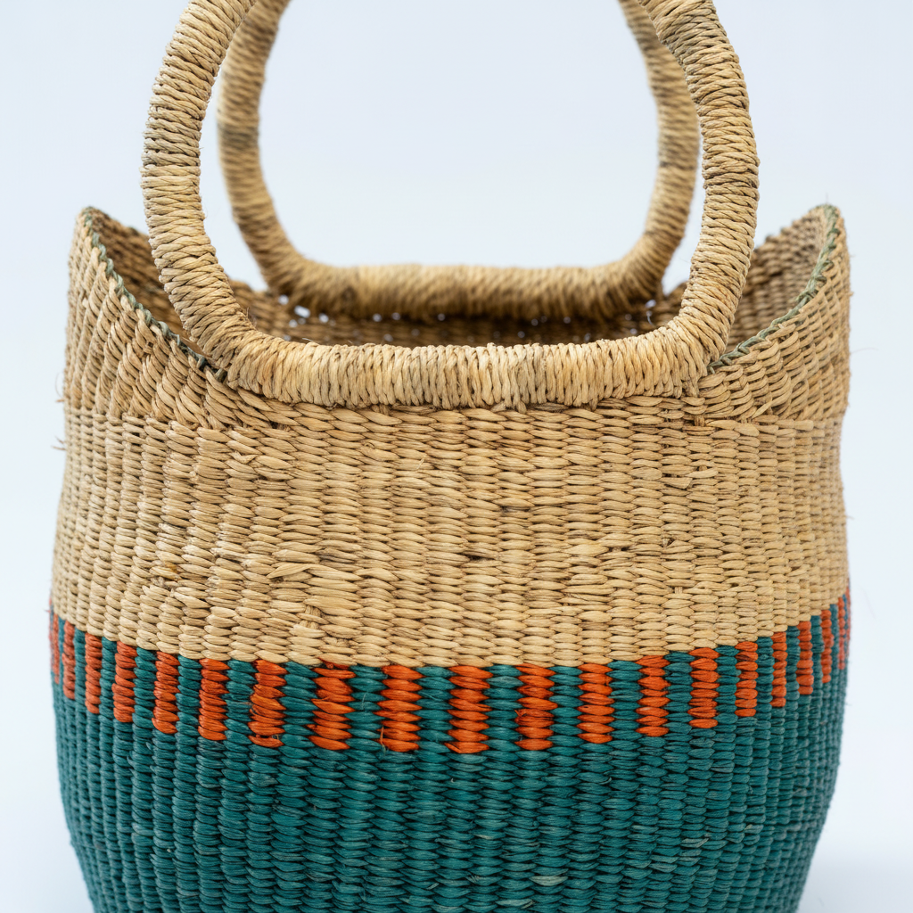 Close-up of orange accent stripe at colour transition detail